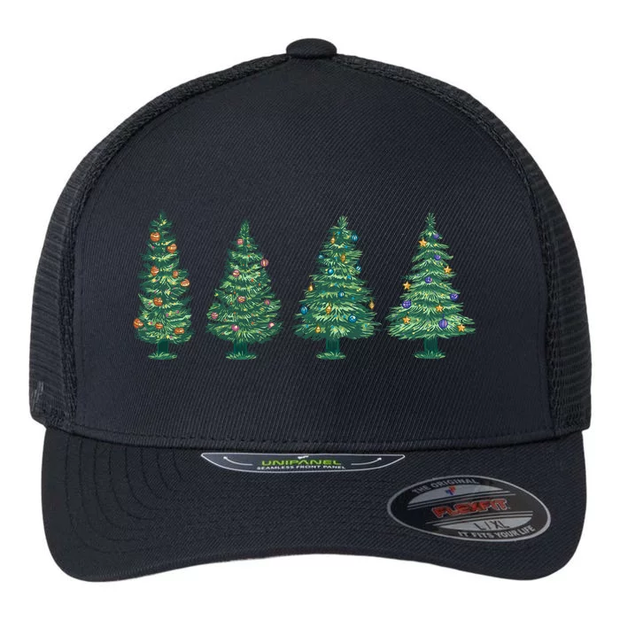 Christmas Trees Holiday Season Flexfit Unipanel Trucker Cap