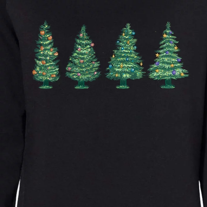 Christmas Trees Holiday Season Womens California Wash Sweatshirt