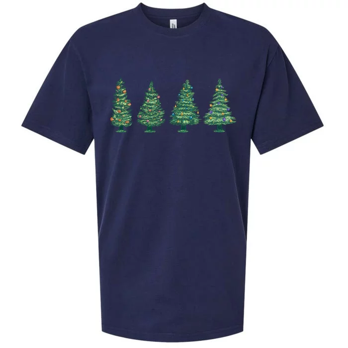 Christmas Trees Holiday Season Sueded Cloud Jersey T-Shirt