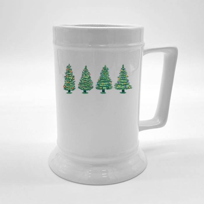 Christmas Trees Holiday Season Front & Back Beer Stein