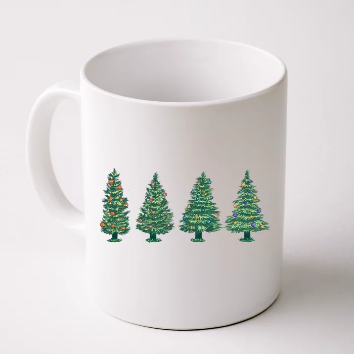 Christmas Trees Holiday Season Front & Back Coffee Mug