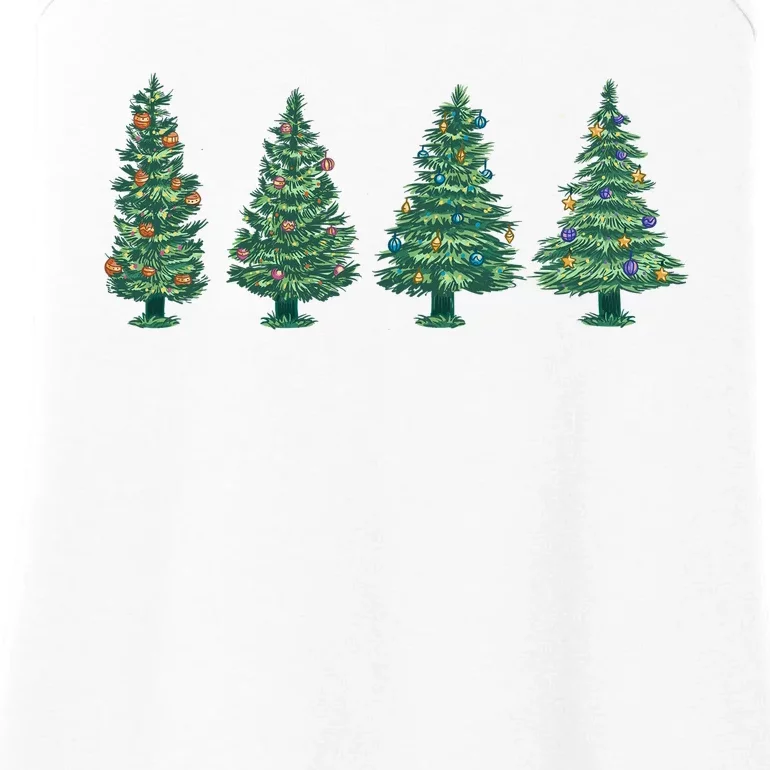 Christmas Trees Holiday Season Ladies Essential Tank