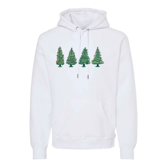 Christmas Trees Holiday Season Premium Hoodie