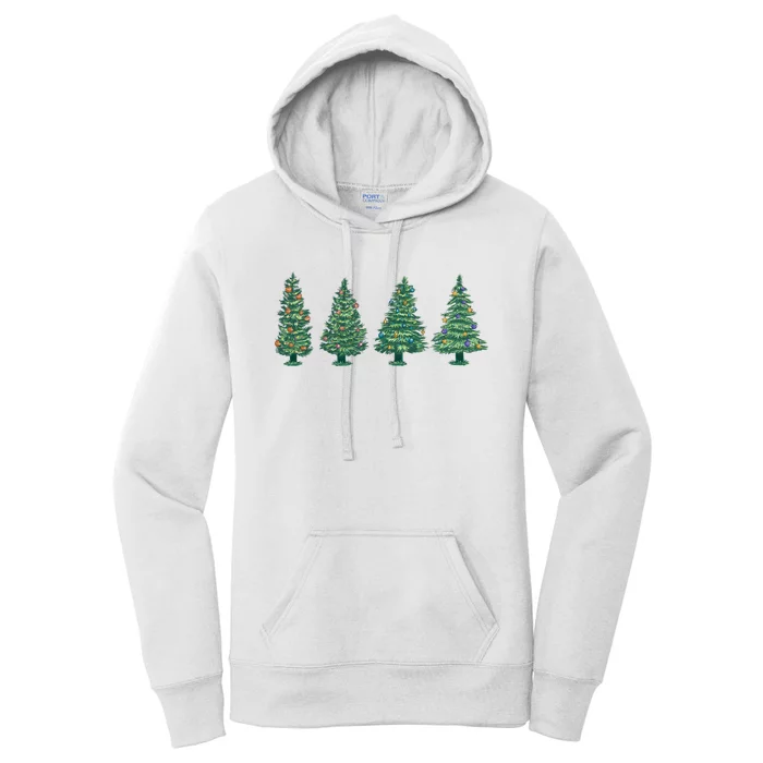 Christmas Trees Holiday Season Women's Pullover Hoodie