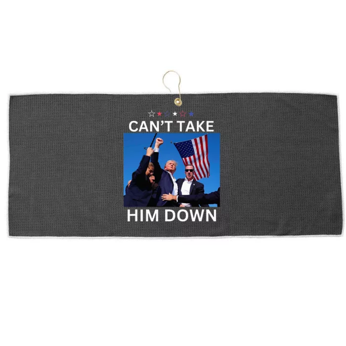 CanT Take Him Down Shooting At Donald Trump Rally Large Microfiber Waffle Golf Towel