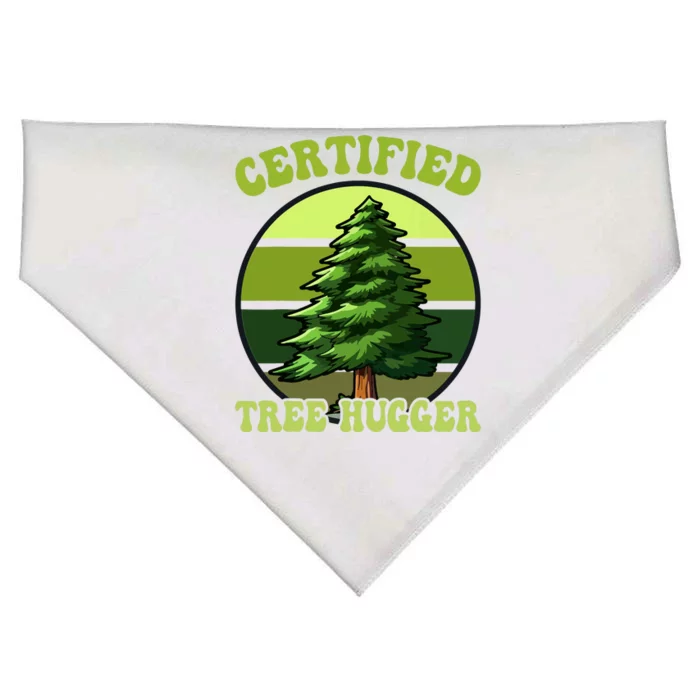 Certified Tree Hugger Environmentalist Tree Hugging USA-Made Doggie Bandana