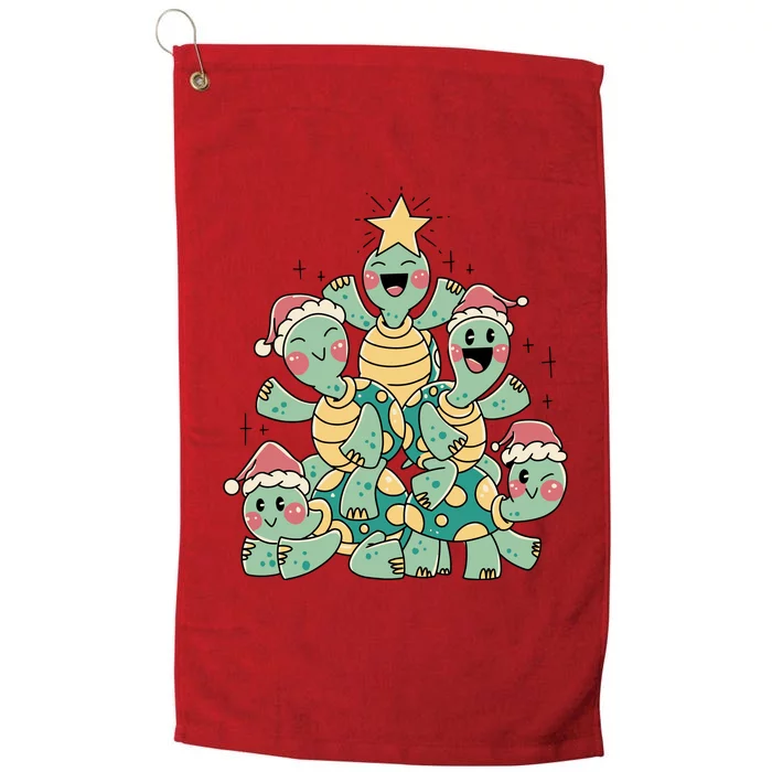 Christmas Turtles Holiday Tree Platinum Collection Golf Towel