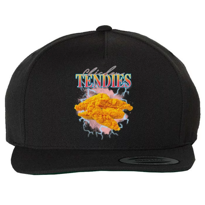 Chicken Tendies Heavy Metal W.O.R.L.D T.O.U.R Hardcore Music Wool Snapback Cap