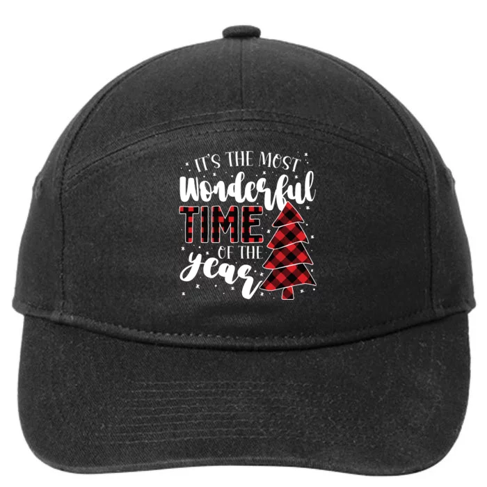 Christmas Trees Its The Most Wonderful Time Of The Year 7-Panel Snapback Hat