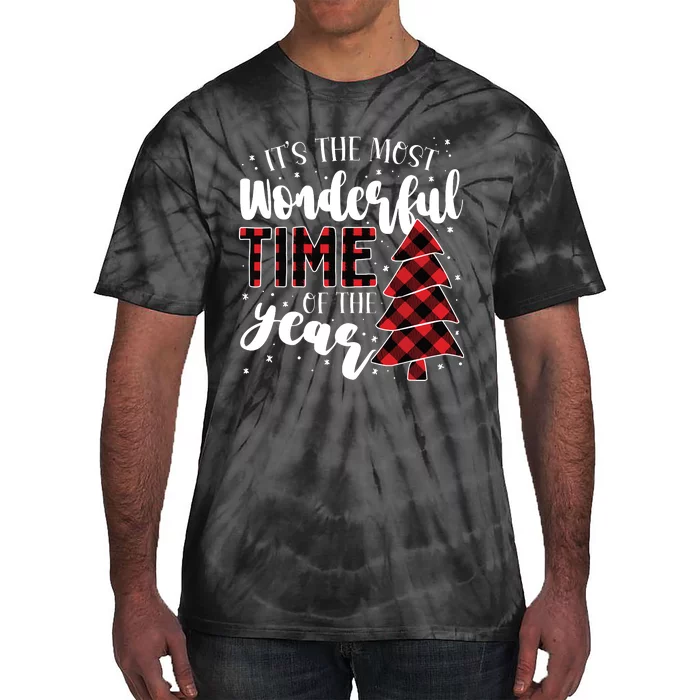 Christmas Trees Its The Most Wonderful Time Of The Year Tie-Dye T-Shirt