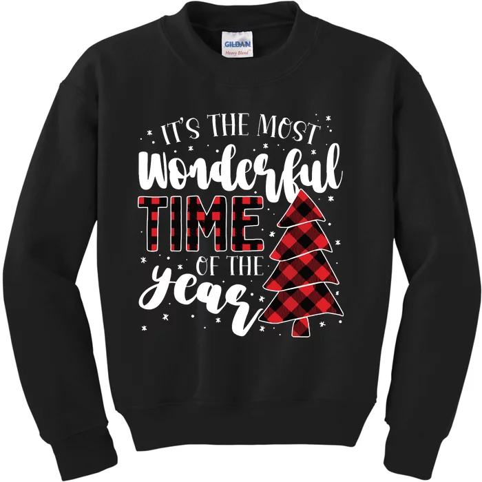 Christmas Trees Its The Most Wonderful Time Of The Year Kids Sweatshirt