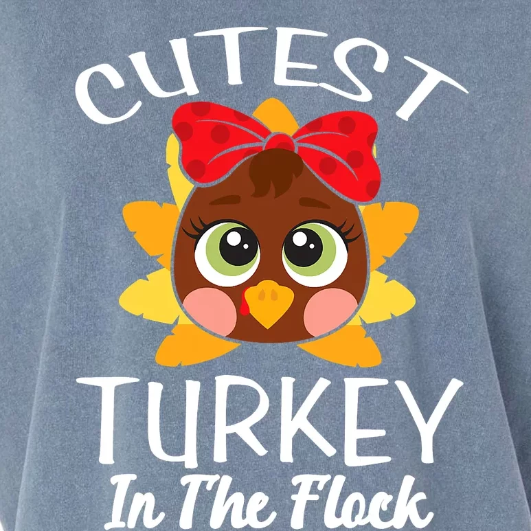 Cutest Turkey In The Flock Thanksgiving Garment-Dyed Women's Muscle Tee