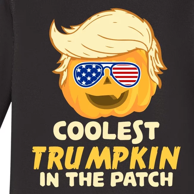 Coolest Trumpkin In The Patch Baby Long Sleeve Bodysuit