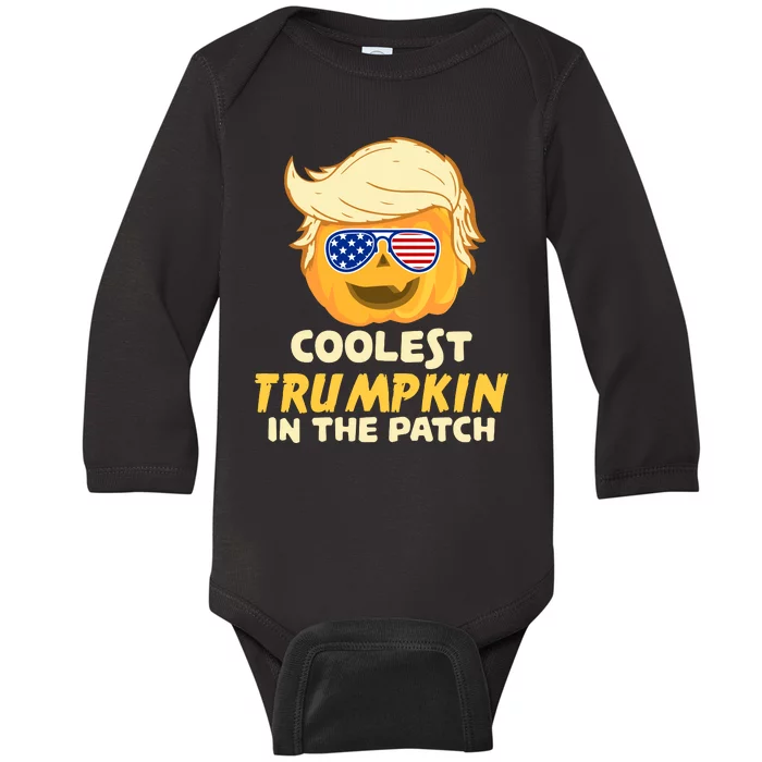 Coolest Trumpkin In The Patch Baby Long Sleeve Bodysuit