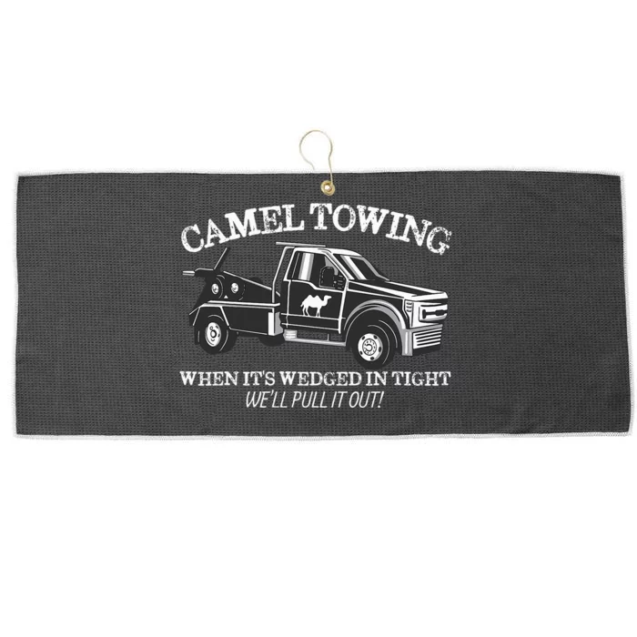 Camel Towing Inappropriate Humor Adult Humor Camel Towing Large Microfiber Waffle Golf Towel