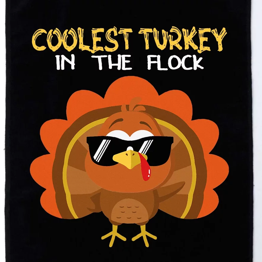 Coolest Turkey In The Flock In Town Happy Thanksgiving Day Platinum Collection Golf Towel