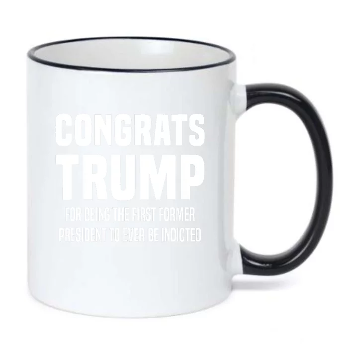 Congrats Trump Indicted Black Color Changing Mug