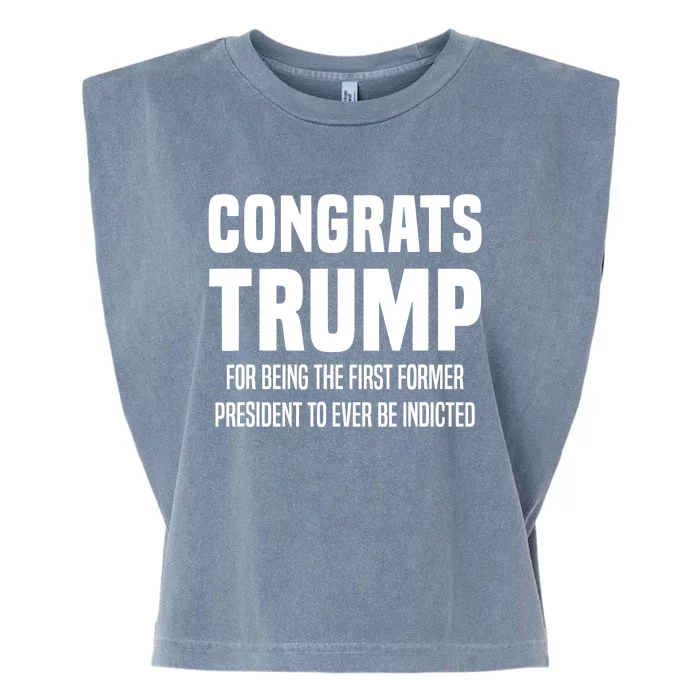 Congrats Trump Indicted Garment-Dyed Women's Muscle Tee