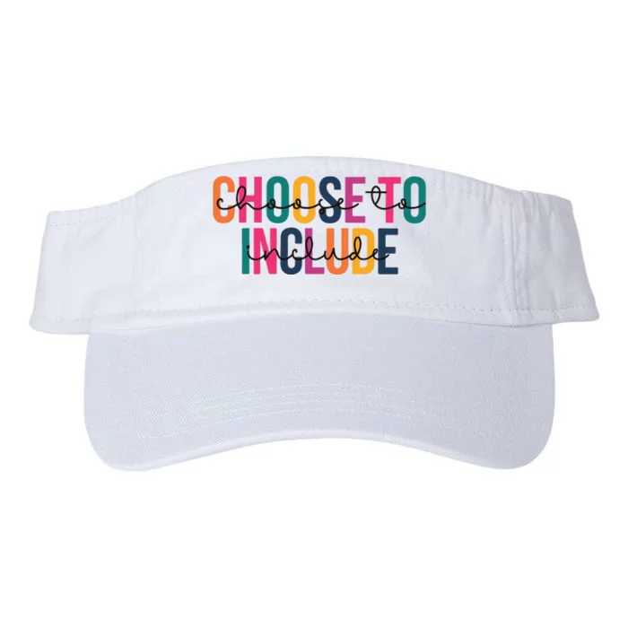 Choose To Include Speed Teacher Special Education Teacher Neurodiversit Valucap Bio-Washed Visor