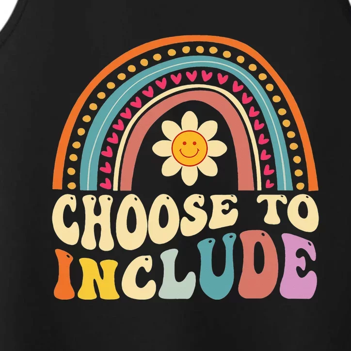 Choose To Include For Autism Teacher Special Education SPED Performance Tank