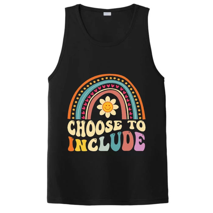 Choose To Include For Autism Teacher Special Education SPED Performance Tank