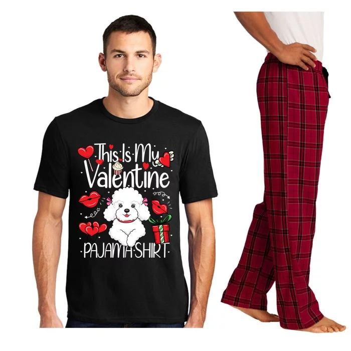 Cute This Is My Valentine Pajama Poodle Puppy Lover Funny Gift Pajama Set