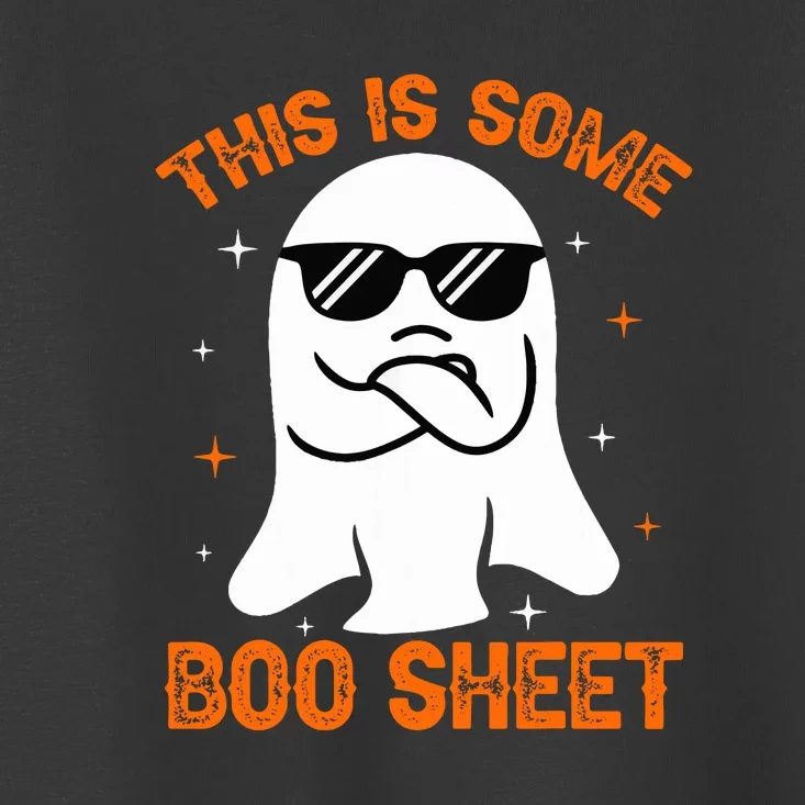 Cue This Is Some Boo Sheet Ghost Retro Halloween Costume Gift Toddler T-Shirt