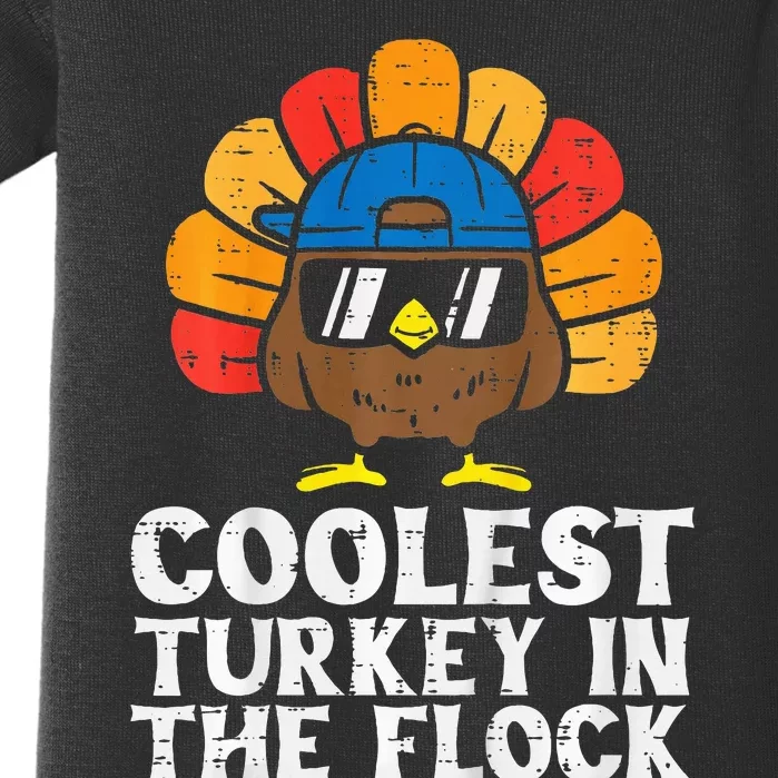 Coolest Turkey In The Flock Thanksgiving Baby Bodysuit