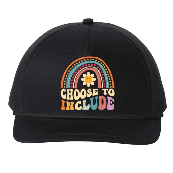 Choose To Include For Autism Teacher Special Education SPED Snapback Five-Panel Rope Hat