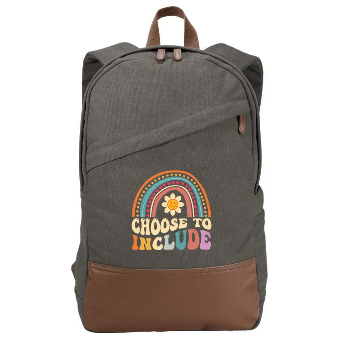 Choose To Include For Autism Teacher Special Education SPED Cotton Canvas Backpack