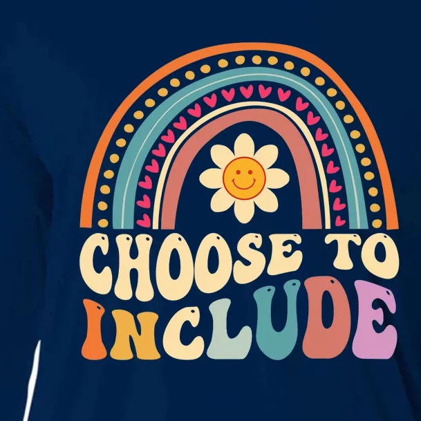 Choose To Include For Autism Teacher Special Education SPED Cooling Performance Long Sleeve Crew