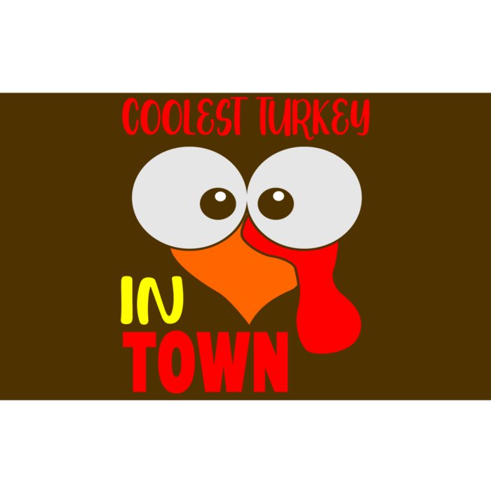 Coolest Turkey In Town Funny Thanksgiving Bumper Sticker