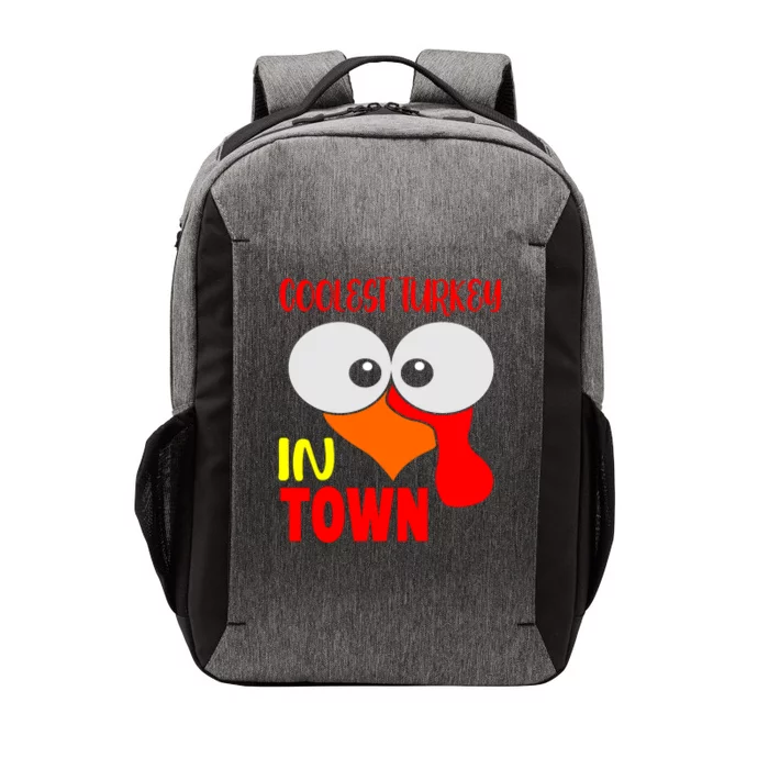 Coolest Turkey In Town Funny Thanksgiving Vector Backpack