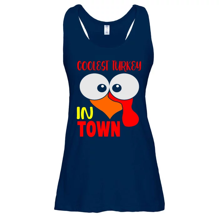 Coolest Turkey In Town Funny Thanksgiving Ladies Essential Flowy Tank