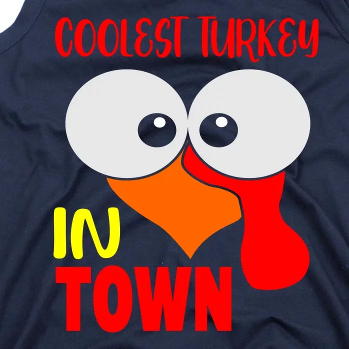 Coolest Turkey In Town Funny Thanksgiving Tank Top