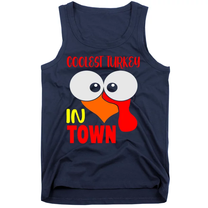 Coolest Turkey In Town Funny Thanksgiving Tank Top