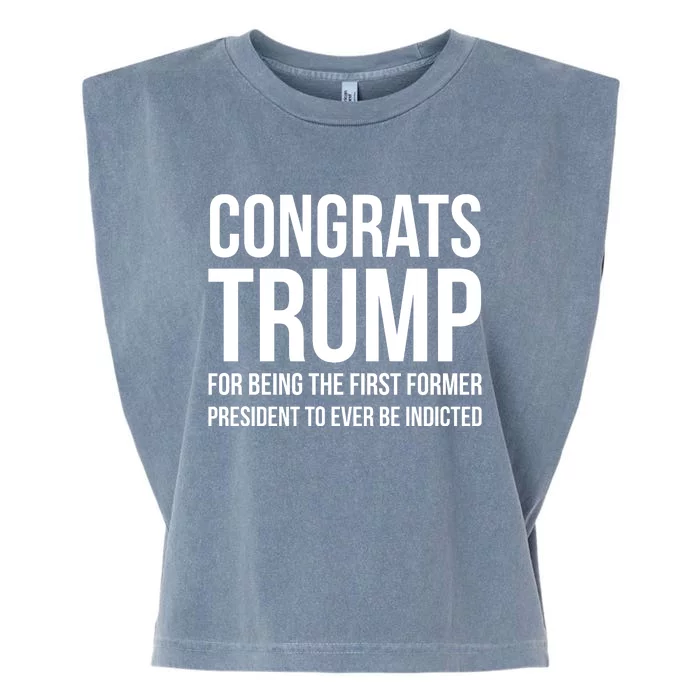 Congrats Trump Indicted Garment-Dyed Women's Muscle Tee