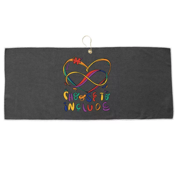 Choose To Include Autism Awareness Teacher Special Education Large Microfiber Waffle Golf Towel