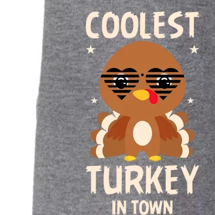 Coolest Turkey In Town Dancing Place Gift Doggie 3-End Fleece Hoodie