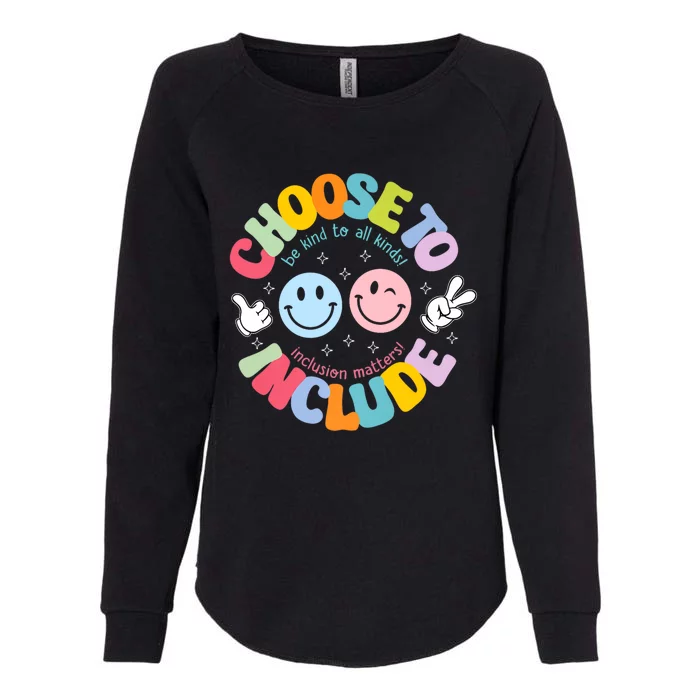 Choose To Include Be Kind To All Kinds Autism Awareness Cute Gift Womens California Wash Sweatshirt