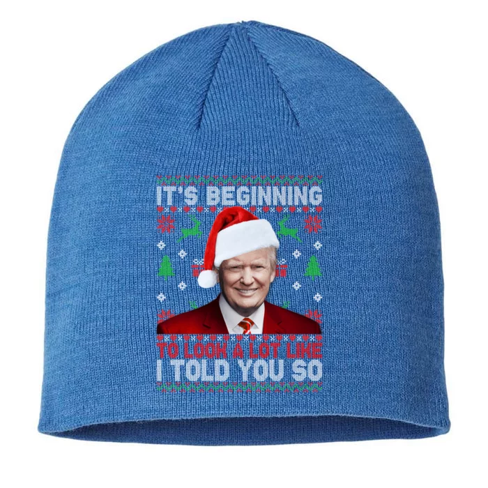 Christmas Trump Its Beginning To Look A Lot Like You Miss Me Gift 8 1/2in Sustainable Knit Beanie