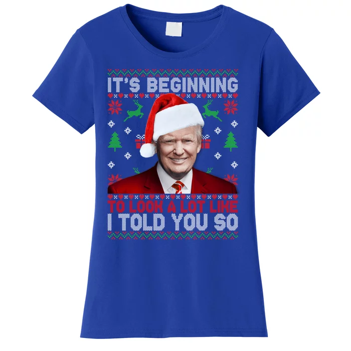 Christmas Trump Its Beginning To Look A Lot Like You Miss Me Gift Women's T-Shirt