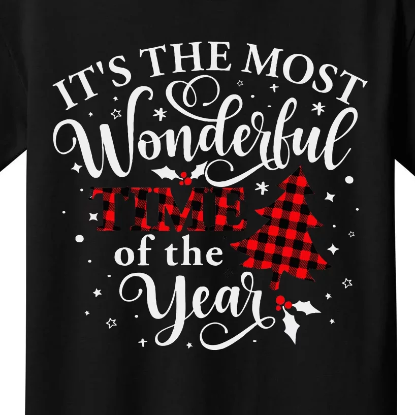 Christmas Trees It's The Most Wonderful Time Of The Year Kids T-Shirt