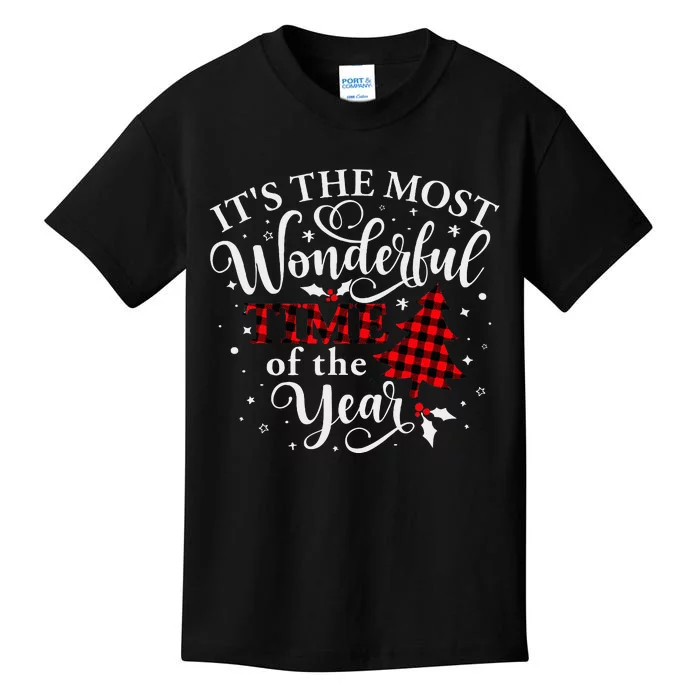 Christmas Trees It's The Most Wonderful Time Of The Year Kids T-Shirt