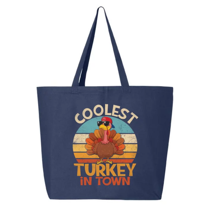 Coolest Turkey In Town Dabbing Turkey Thanksgiving Day Gift 25L Jumbo Tote