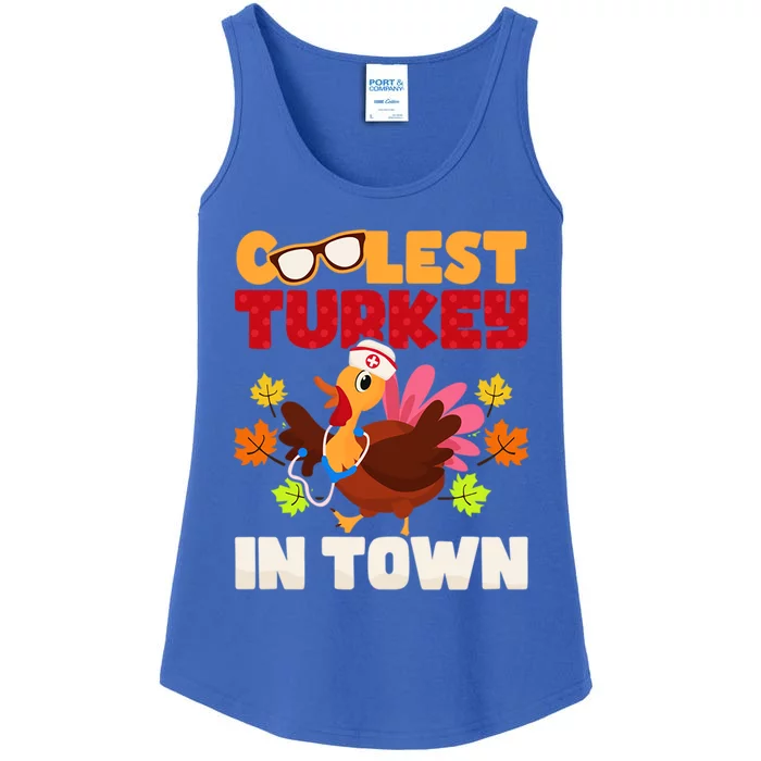 Coolest Turkey In Town Design Great Gift Ladies Essential Tank