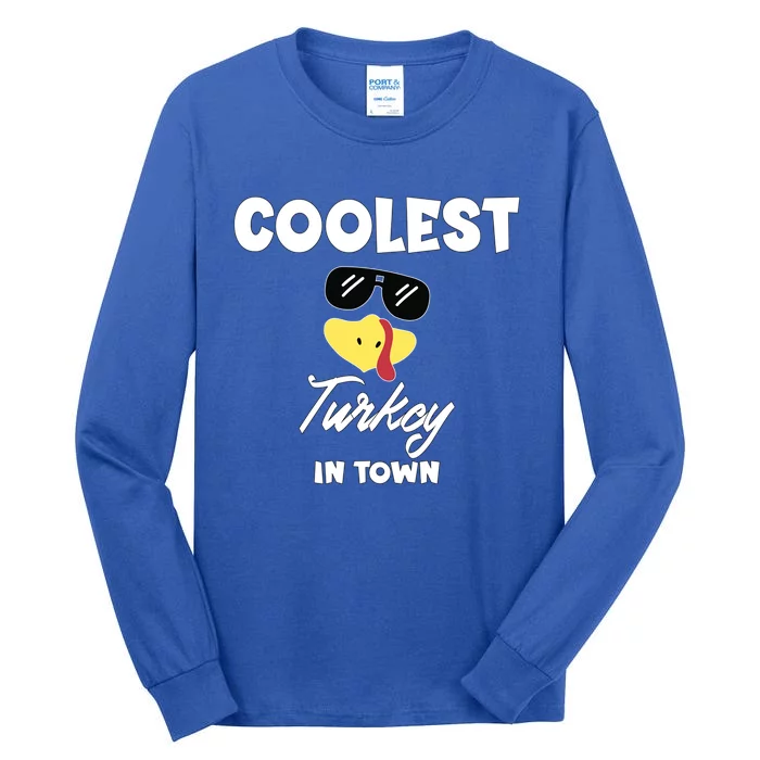 Coolest Turkey In Town Teens Cute Gift Tall Long Sleeve T-Shirt