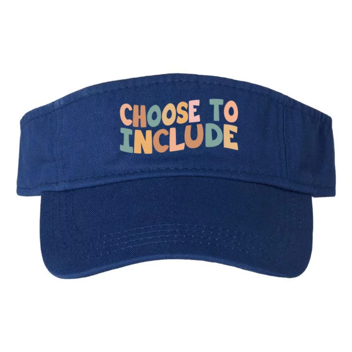 Choose To Include Special Education Teacher Autism Awareness Gift Valucap Bio-Washed Visor