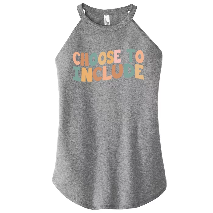 Choose To Include Special Education Teacher Autism Awareness Gift Women’s Perfect Tri Rocker Tank