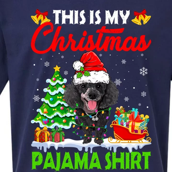 Cute This Is My Christmas Poodle Dog Xmas Pajama Cute Gift Sueded Cloud Jersey T-Shirt